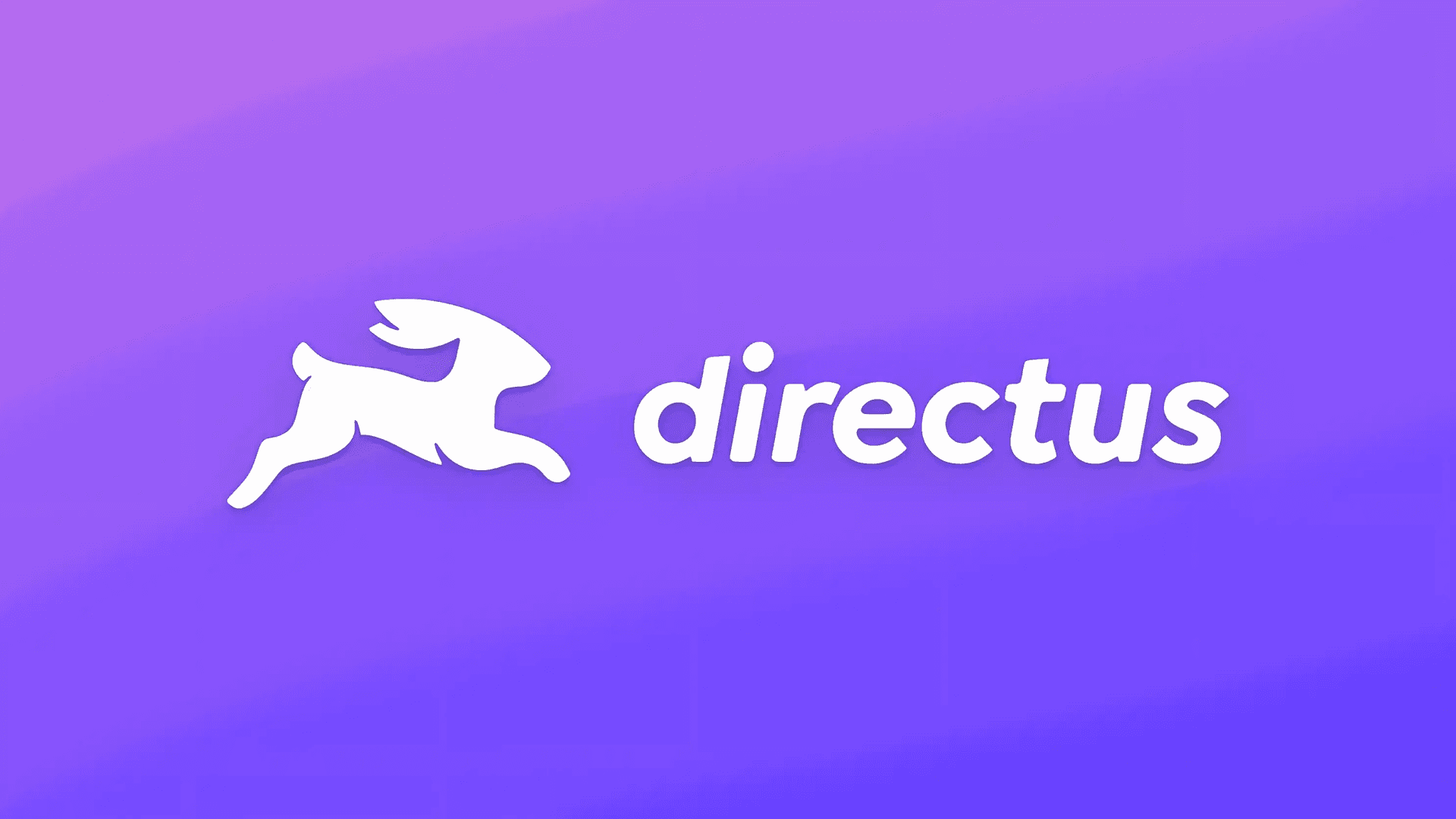 Directus logo with rabbit icon on purple gradient background