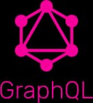 GraphQL logo with pink molecule-shaped icon on black background
