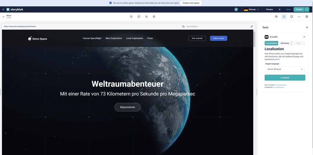 German content version