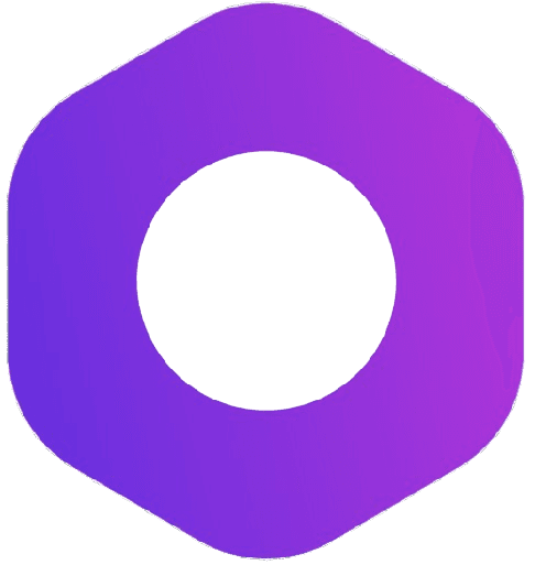 Medusa purple hexagonal ring logo on dark background