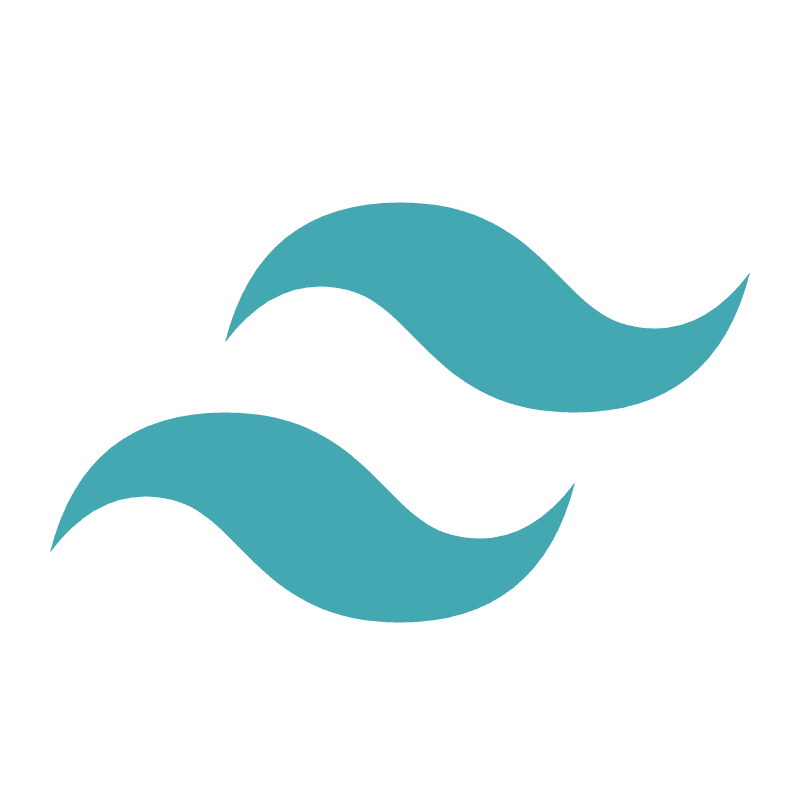 Teal wave logo icon with two curved S-shaped forms