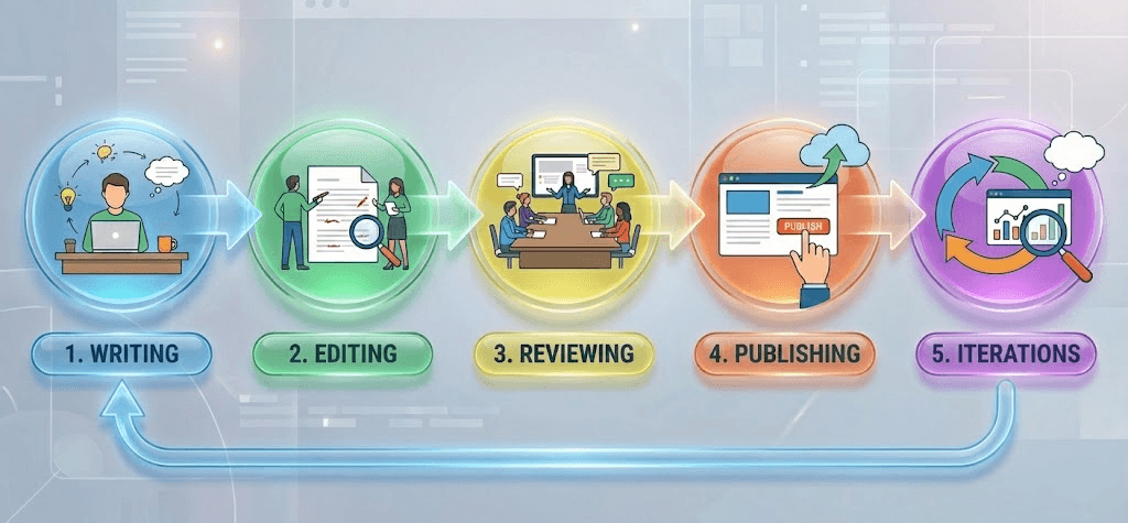 Content publishing flow example
