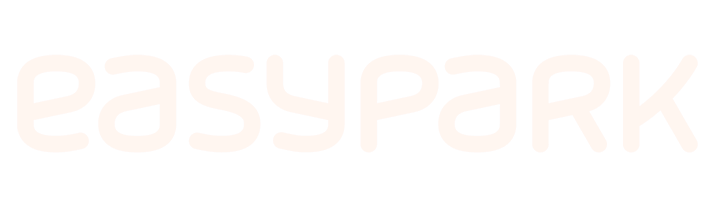EasyPark logo in light peach on white background