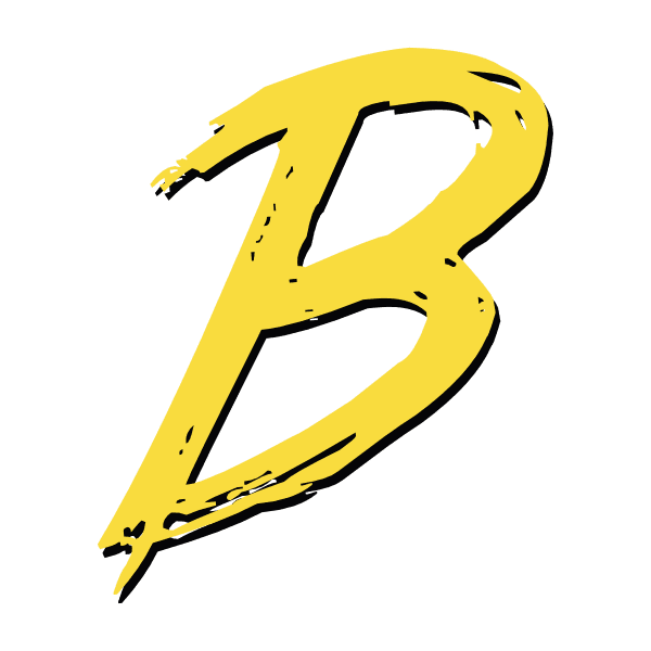 Hand-drawn yellow letter B logo resembling Babel JavaScript compiler