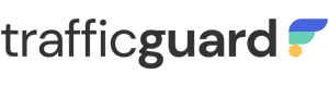 TrafficGuard logo with colorful wing icon