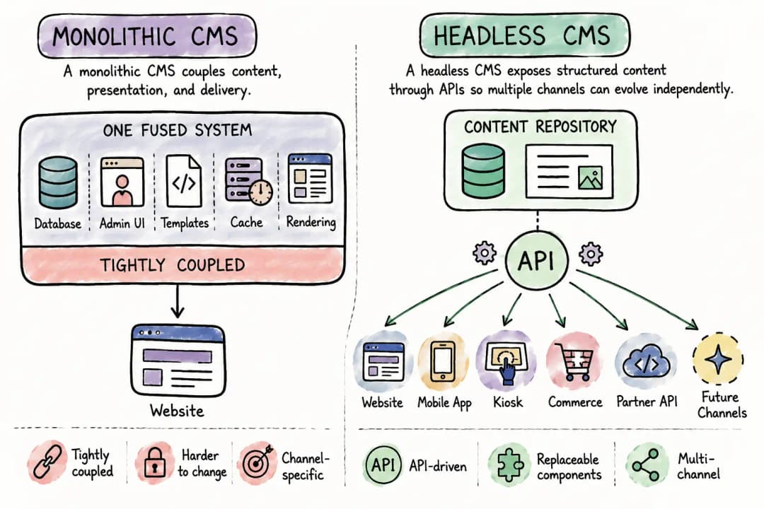 traditional cms vs. headless cms