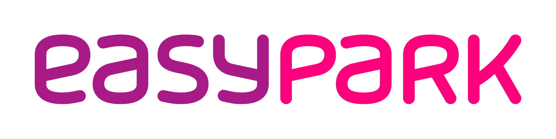 EasyPark logo in purple and pink gradient text