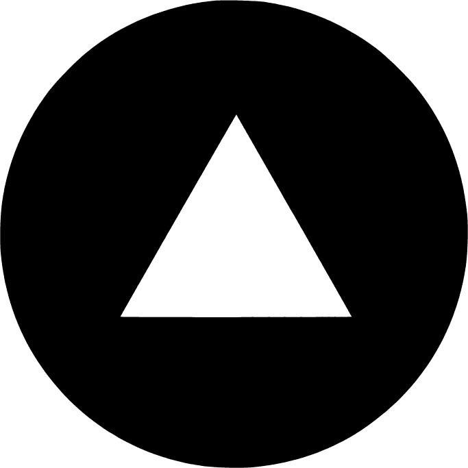 Vercel logo, white triangle on black circle