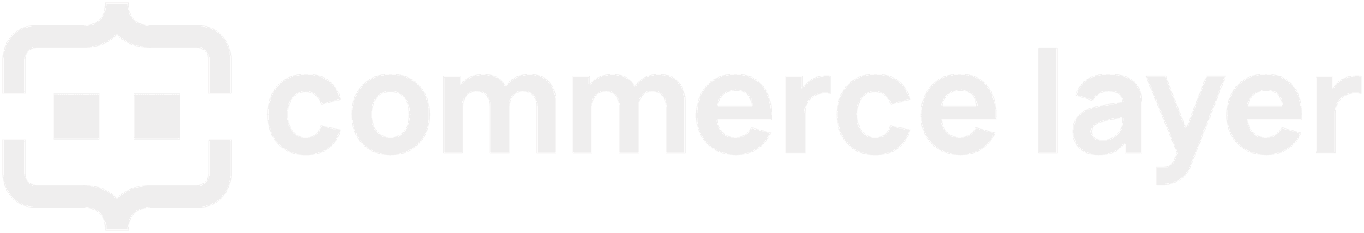 Commerce Layer light gray logo with text on white background