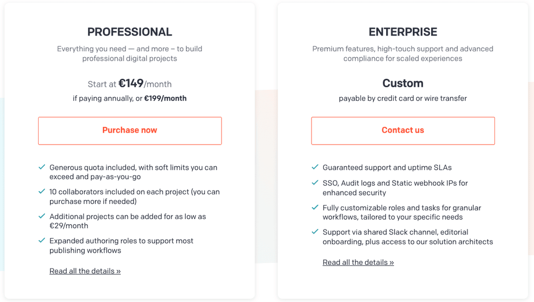 Dato CMS pricing
