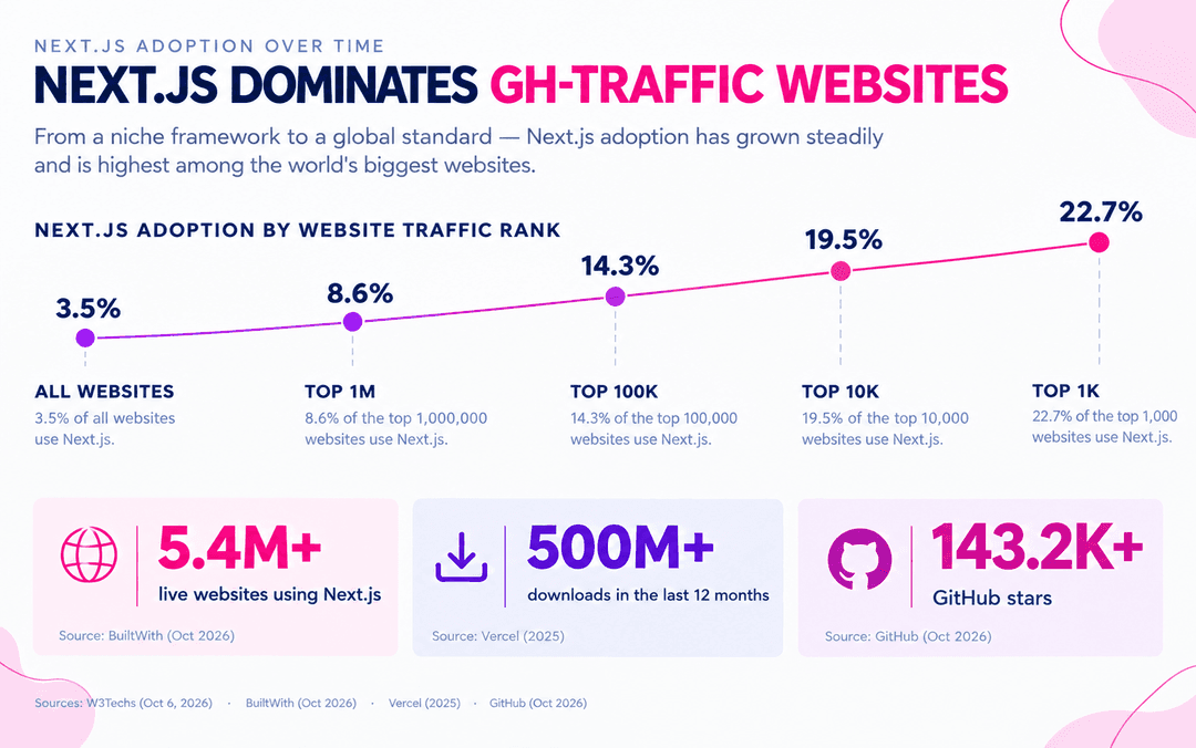 Next.js website usage statistics
