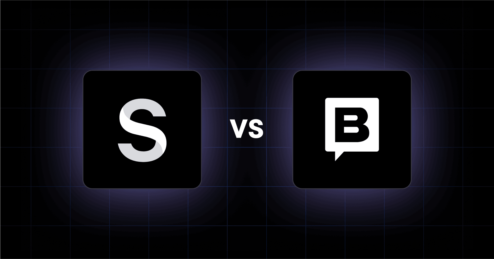 Sanity vs Braze logos comparison on dark grid background