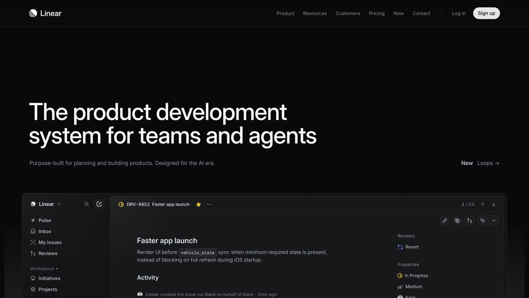 Linear main page