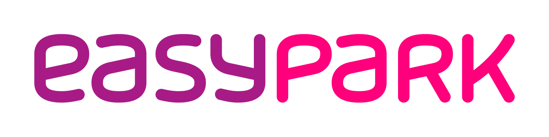 EasyPark logo in purple and pink gradient text