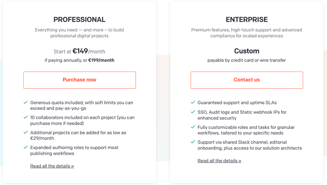 Dato CMS pricing