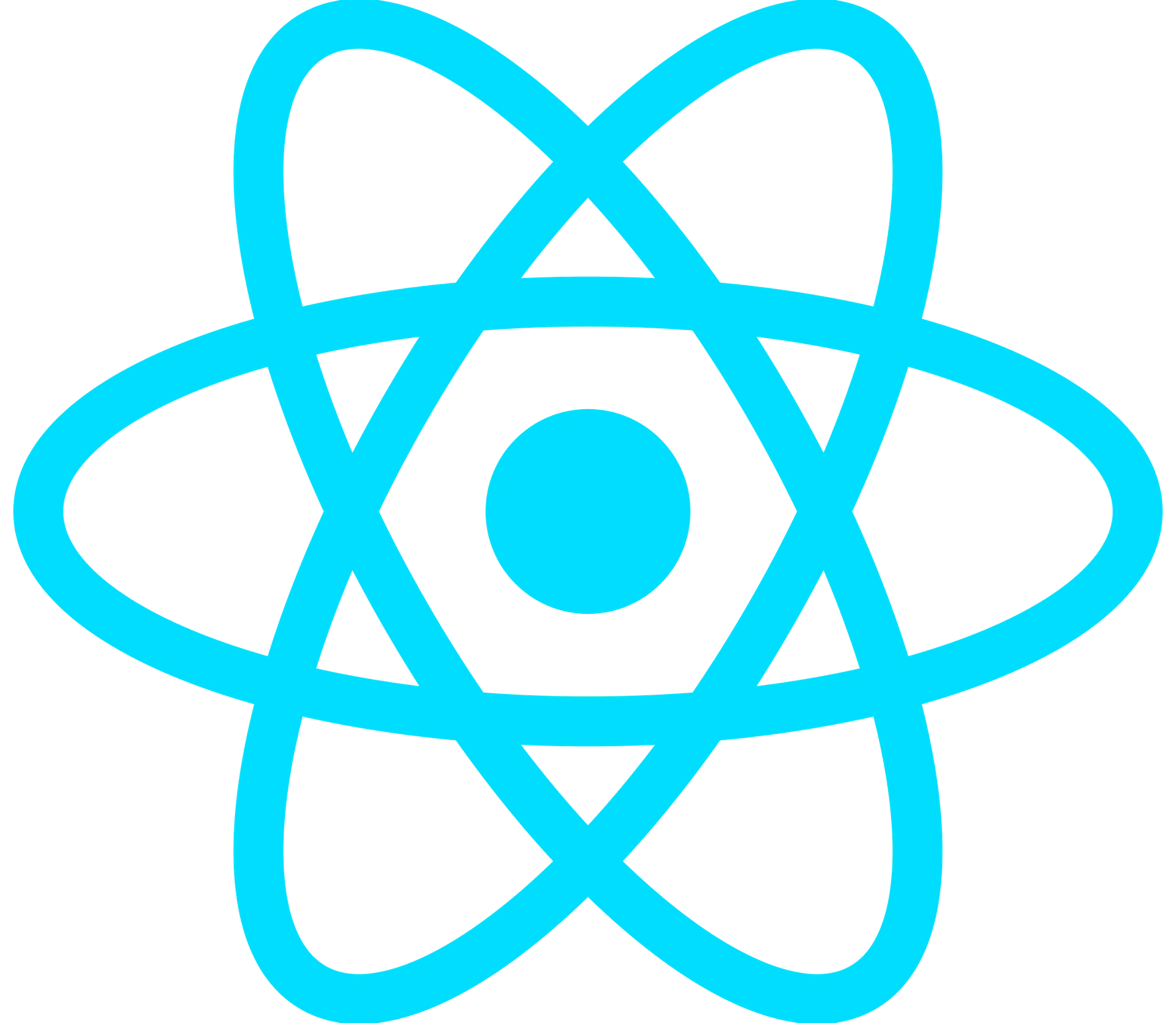 React logo with cyan atom symbol on white background