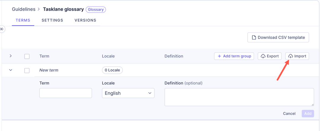 Upload your CSV