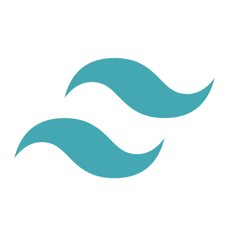 Teal wave logo icon with two curved S-shaped forms