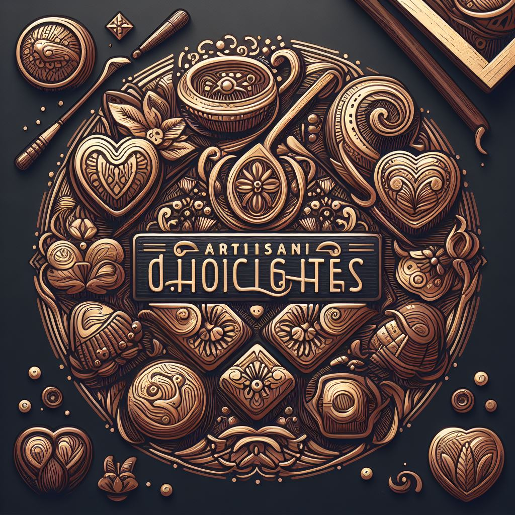 AI-generated logo for the Artisan Delights chocolate brand