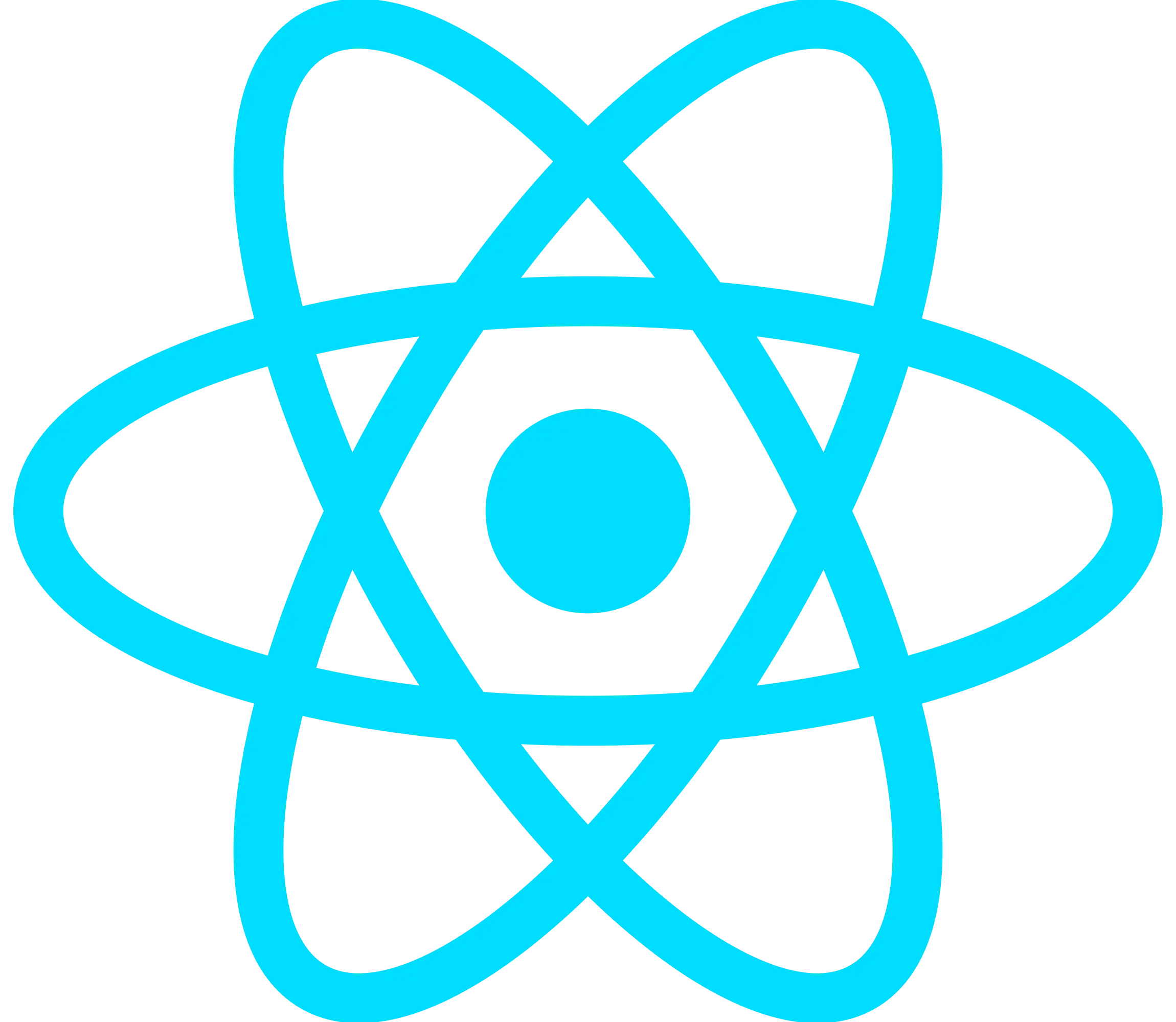 React logo with cyan atom symbol on white background