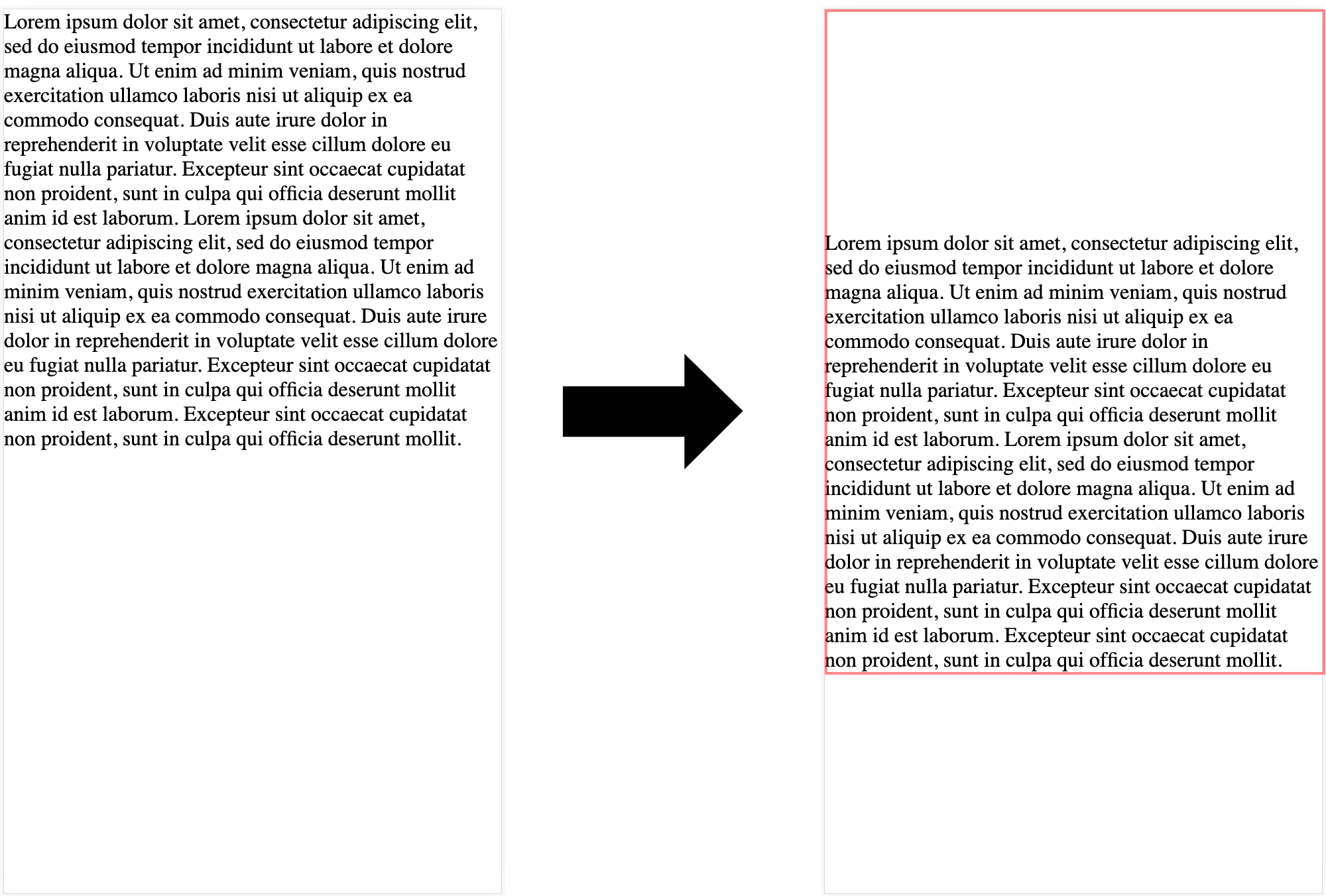 example of content shift